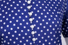 Vintage 50er Jahre Blaues Polka Dot Kleid