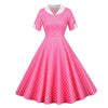 Vintage 50er Jahre Rosa Polka Dot Kleid