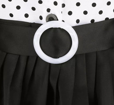 Vintage 60er Jahre Schwarz-Weißes Kleid