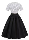 Vintage 60er Jahre Schwarz-Weißes Kleid