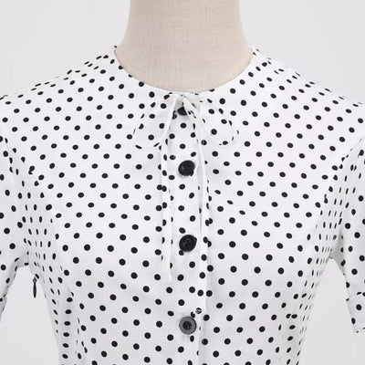 Vintage 60er Jahre Schwarz-Weißes Kleid