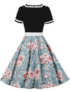 Vintage 60er Jahre Kleid Schwarze Blumen