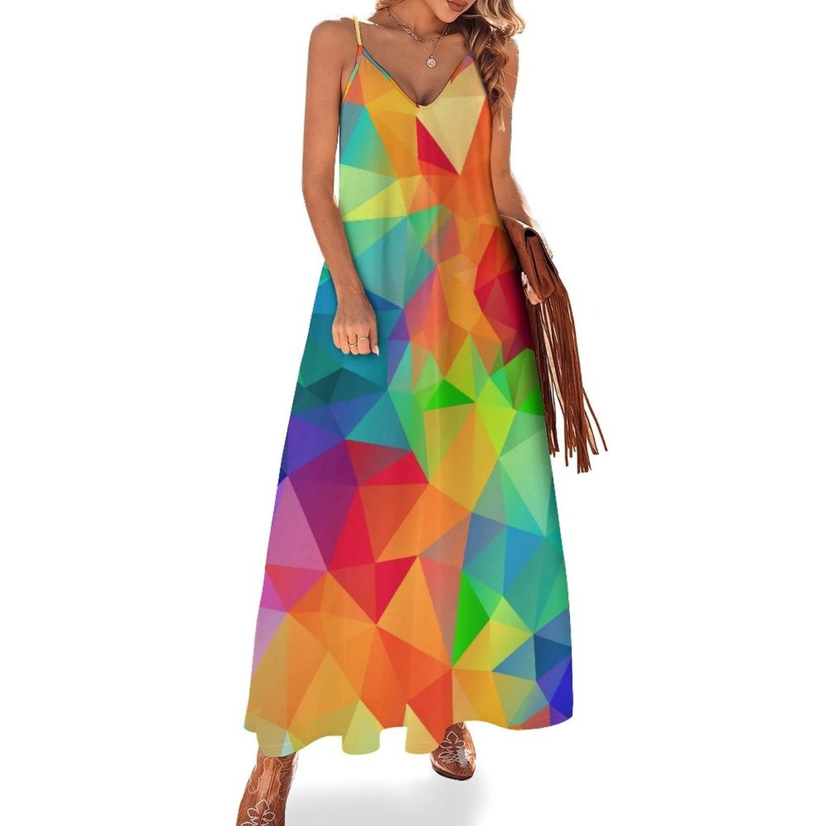 Vintage 70er Jahre Buntes Kleid