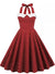 Rotes gepunktetes Vintage-Kleid