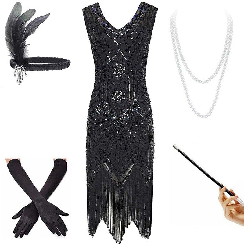 Vintage 20er Jahre Kleid Schwarz