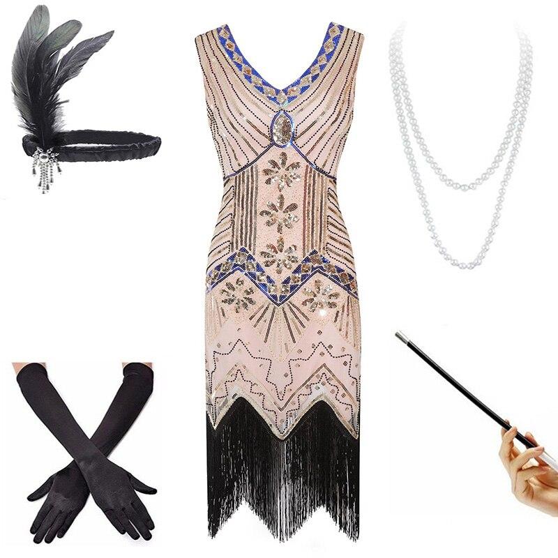 Vintage 1920er Jahre Rosa Kleid