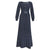 Marineblaues Vintage-Kleid aus den 1940er Jahren