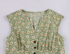 Geblümtes Plus Size 1950er Vintage Kleid