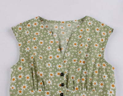 Geblümtes Plus Size 1950er Vintage Kleid