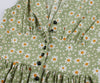 Geblümtes Plus Size 1950er Vintage Kleid