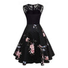 Plus Size 1950er Vintage Kleid Schwarz