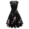 Plus Size 1950er Vintage Kleid Schwarz