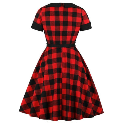 Rotes Plus Size 1950er Vintage Kleid