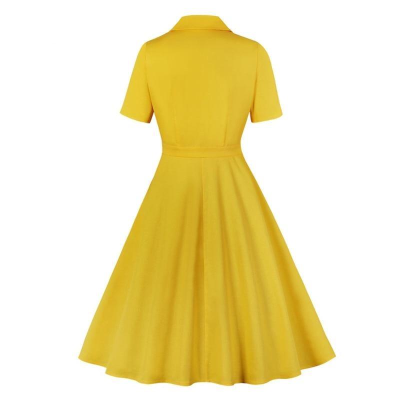 Gelbes 50er Jahre Vintage Kleid