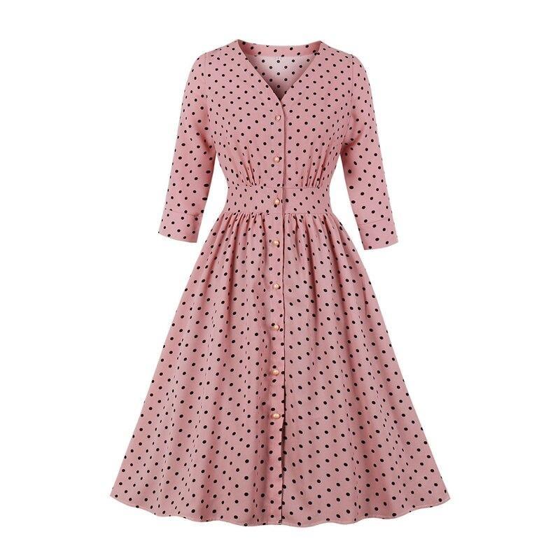 Vintage-Kleid aus den 1950er Jahren mit langen Ärmeln