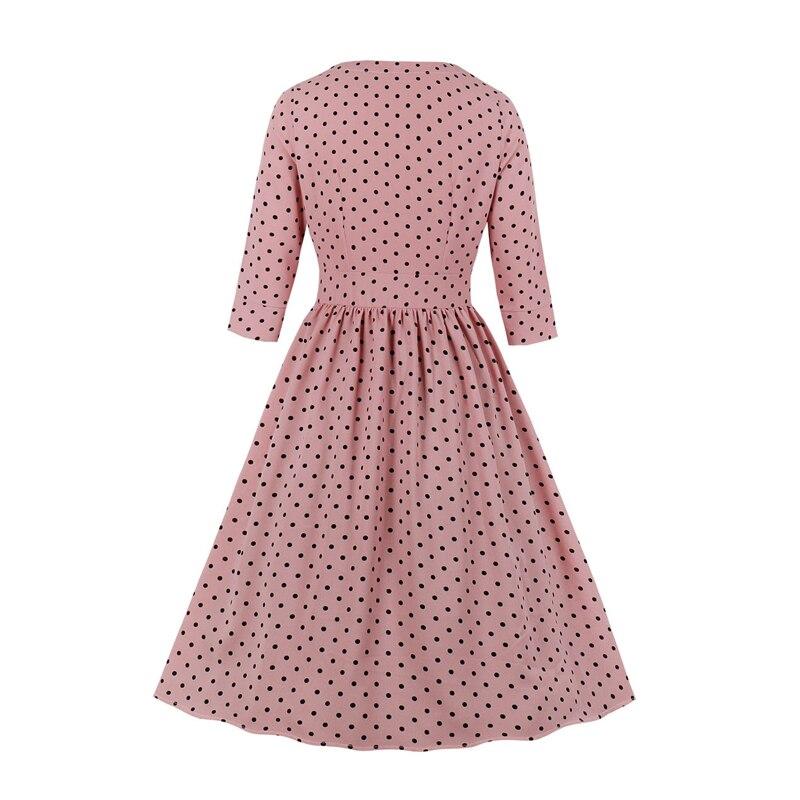 Vintage-Kleid aus den 1950er Jahren mit langen Ärmeln