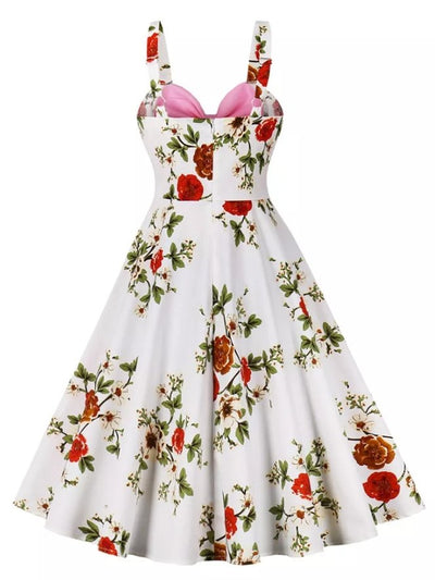Rosa Vintage-Kleid aus den 1950er Jahren