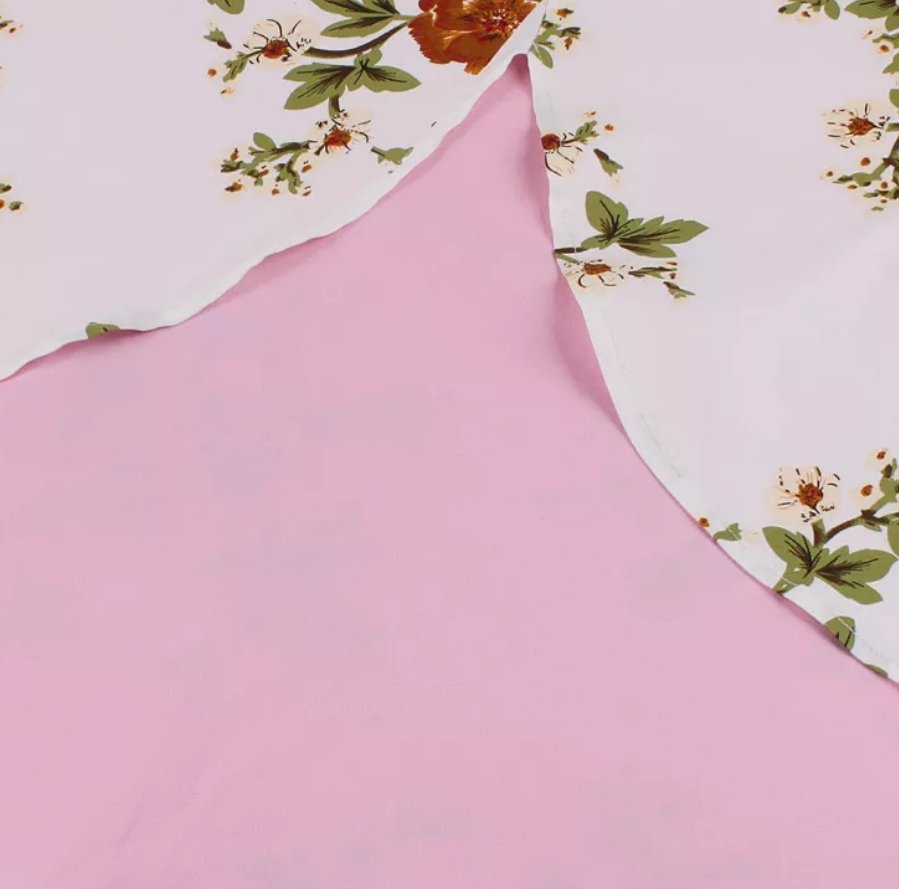 Rosa Vintage-Kleid aus den 1950er Jahren