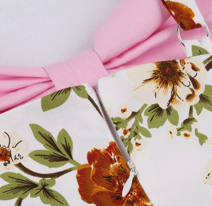 Rosa Vintage-Kleid aus den 1950er Jahren