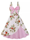 Rosa Vintage-Kleid aus den 1950er Jahren