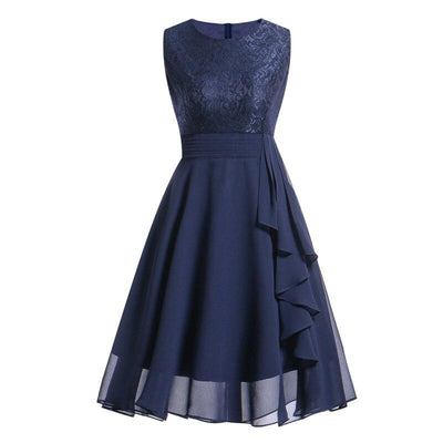 Vintage 50er Jahre Abendkleid Marine