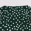 Vintage 1950er Jahre Grün Weiß Polka Dot Kleid