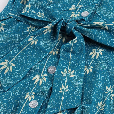 Landblaues Vintage 60er Jahre Kleid