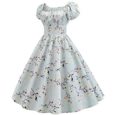 Vintage 60er Jahre Kleid blaue Blume