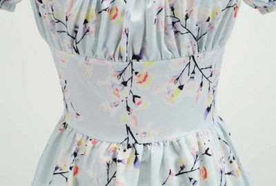 Vintage 60er Jahre Kleid blaue Blume