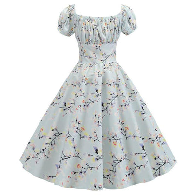 Vintage 60er Jahre Kleid blaue Blume