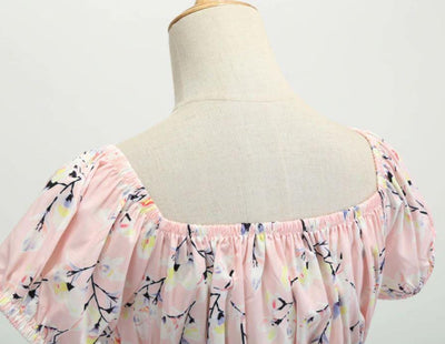 Vintage 60er Jahre rosa Blumenkleid