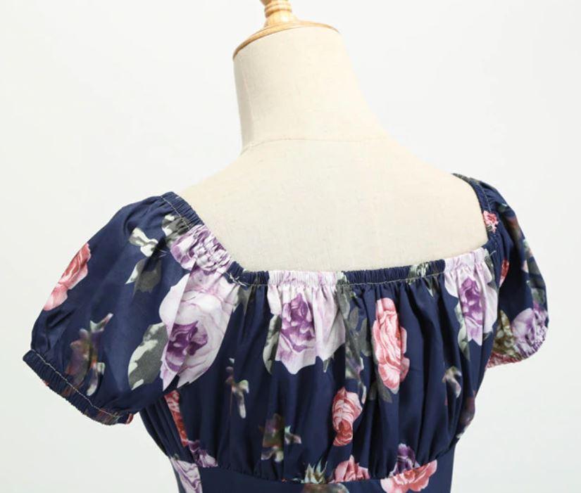 Vintage 60er Jahre Kleid Rosen