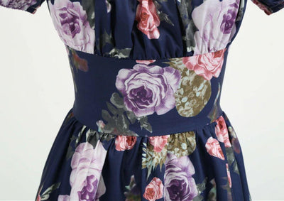 Vintage 60er Jahre Kleid Rosen