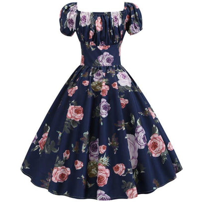 Vintage 60er Jahre Kleid Rosen