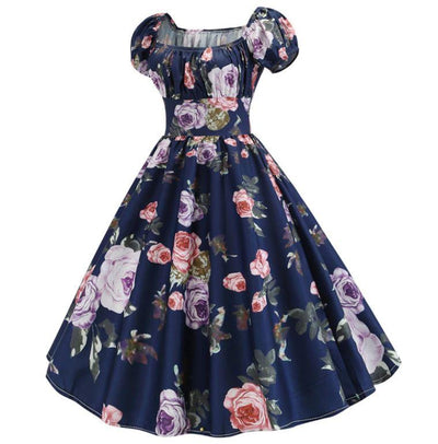 Vintage 60er Jahre Kleid Rosen