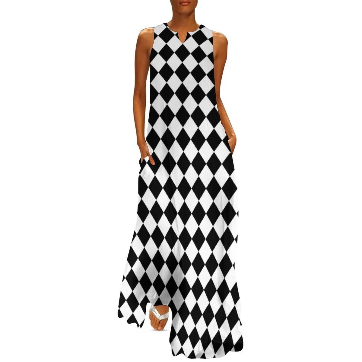 Vintage 70er Jahre Schachbrettkleid