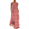 Rot-weißes 70er-Jahre-Vintage-Kleid