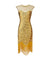 Beige Gold Plus Size 1920er Vintage Kleid