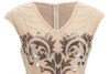 Vintage 1920er Retro-Kleid Beige