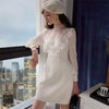Vintage 1930er Jahre Kleid Beige