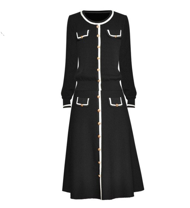 Vintage 40er Jahre Art Schwarzes Kleid