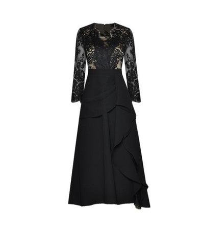 Vintage 40er Jahre Designerkleid Schwarz