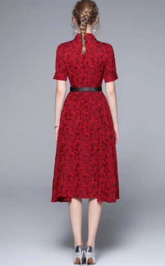 Vintage 40er Jahre Designerkleid Rot