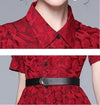 Vintage 40er Jahre Designerkleid Rot
