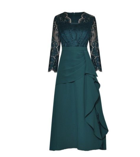Vintage 40er Jahre Designerkleid Grün