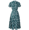 Geblümtes 40er Jahre Vintage Kleid Grün