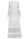 Weißes Laternenkleid im 40er-Jahre-Stil