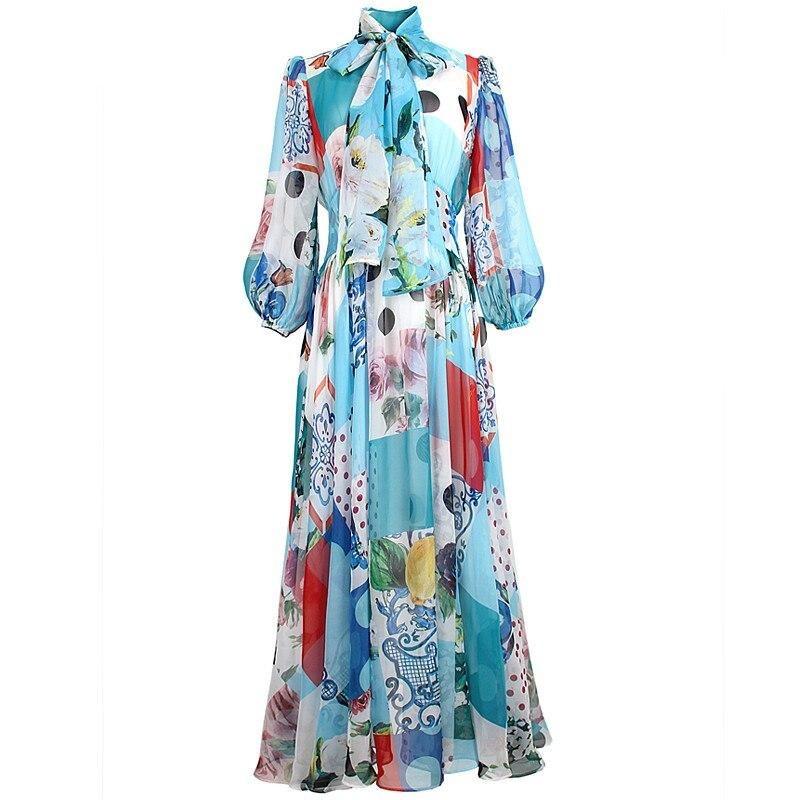 Vintage 1940er Jahre Langes Patchworkkleid