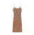 Vintage 1940er Jahre figurbetontes Khaki-Kleid