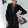 Vintage 40er Jahre Schwarzes Herbstkleid